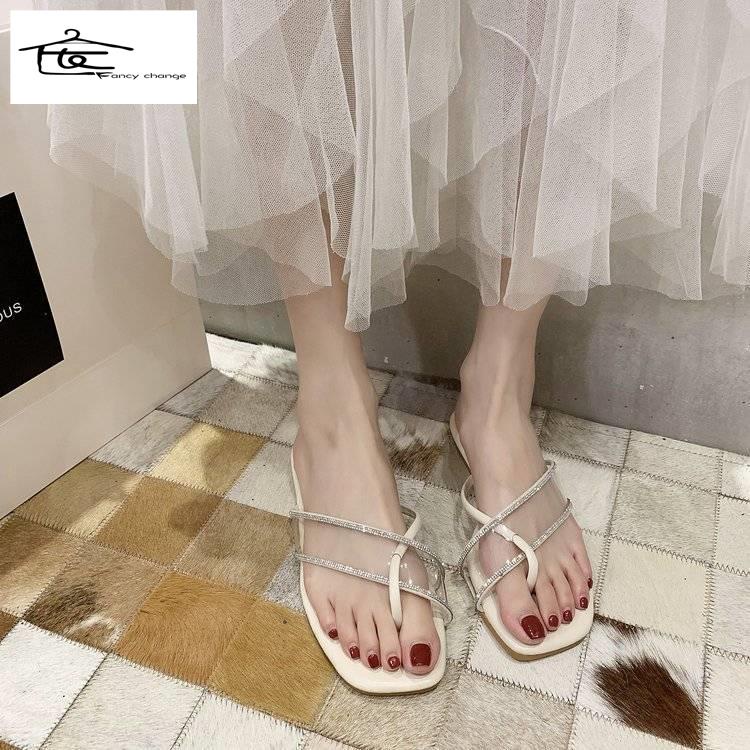 Dép Đế Bằng Đính Đá Phong Cách Thời Trang Mùa Hè 2022 Cho Nữ