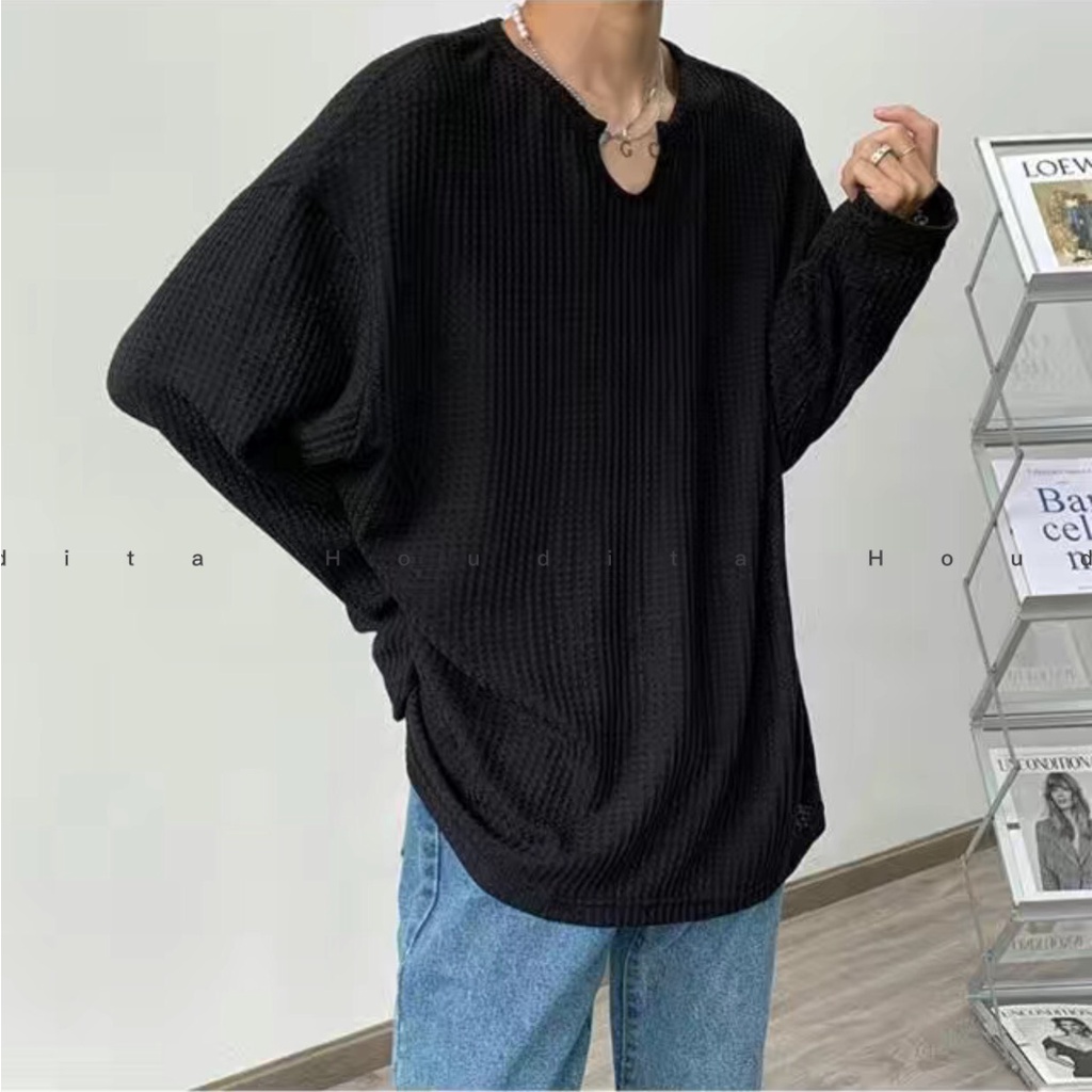 Áo thun nam tay dài - vải thun mềm mịn phong cách trẻ trung Hàn Quốc -HOUDITA - SATD001 | BigBuy360 - bigbuy360.vn