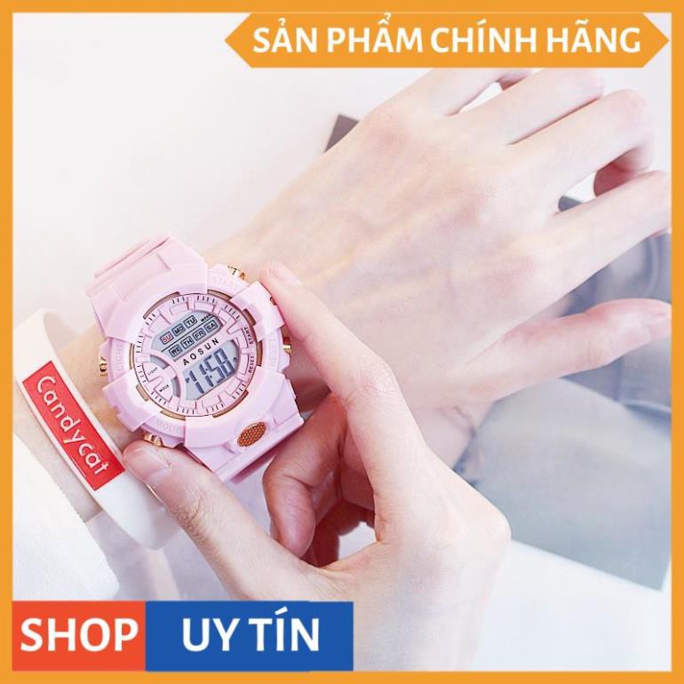 Đồng hồ nữ thể thao Shhors AOSUN chạy kim và số điện tử cực chất size 30MM