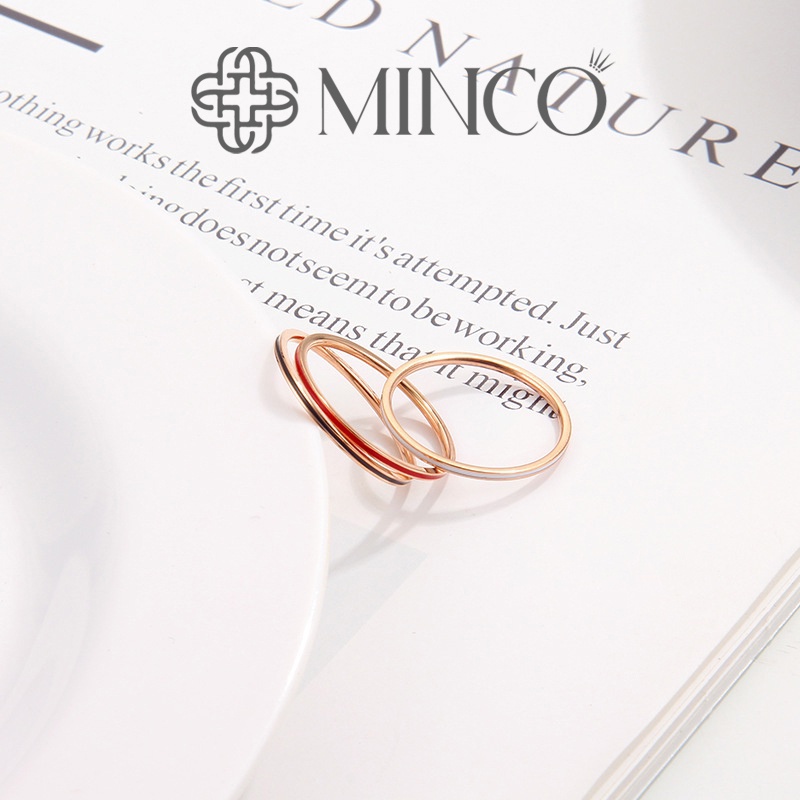 Nhẫn Nữ Viền Màu Minco Accessories thời trang phụ kiện trang sức nữ đẹp phong cách Hàn Quốc NT73