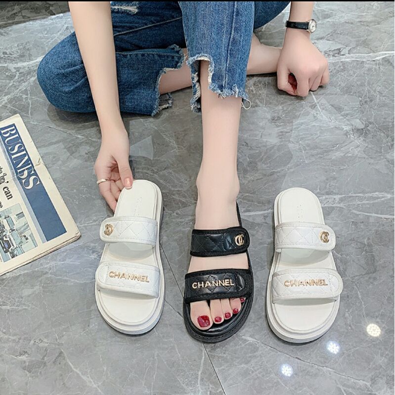 Dép Quai Hậu Dép Nữ 2 Quai Ngang Sang Chảnh Đế PU 3P Siêu Nhẹ Cực Êm Da Mềm 35-39