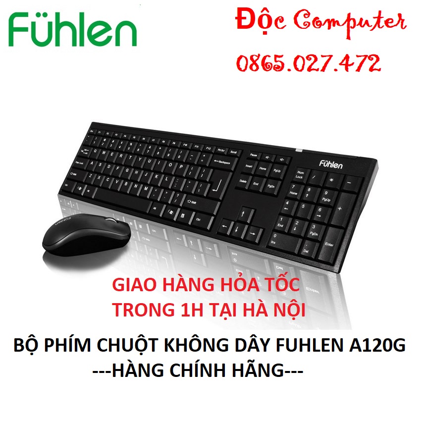 Bộ Bàn Phím Chuột Không Dây Fuhlen A120G - Hàng Chính Hãng Bảo hành 2 Năm
