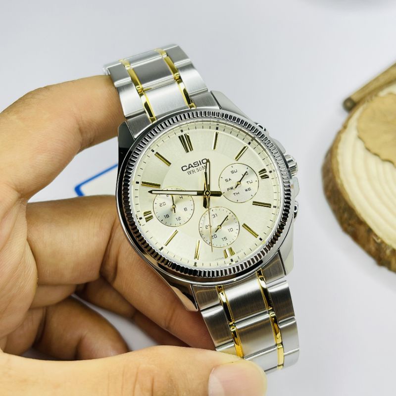 Đồng hồ nam Casio MTP-1375SG demi dây kim loại chính hãng cao cấp giá rẻ