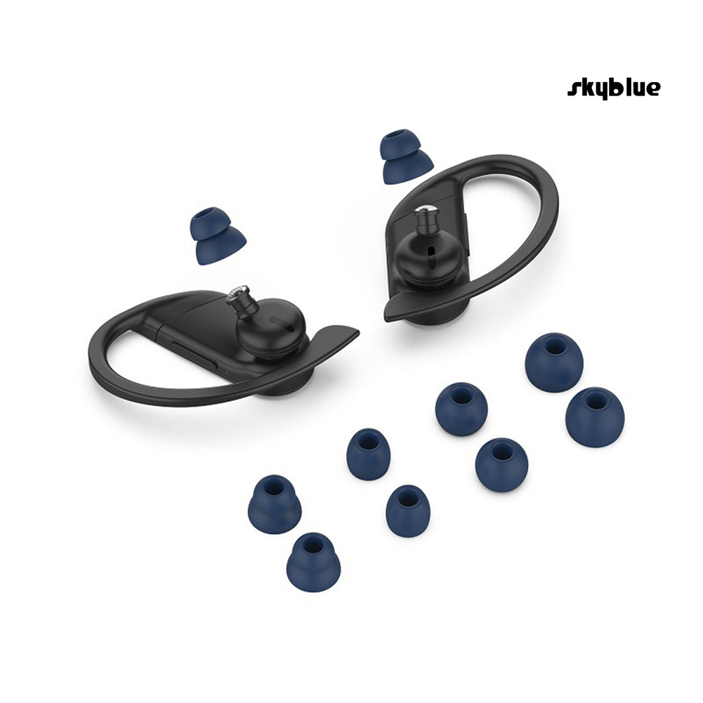 [SK]8Pcs Mini Soft Silicone In-Ear Bluetooth Earphone Plug Tips for Powerbeats Pro/3