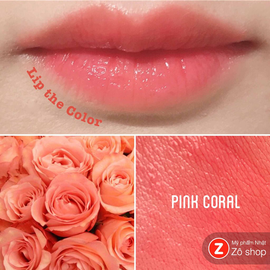 Son dưỡng hồng san hô & chống nắng - Rohto Lip the Color - Pink Coral SPF 26 PA+++