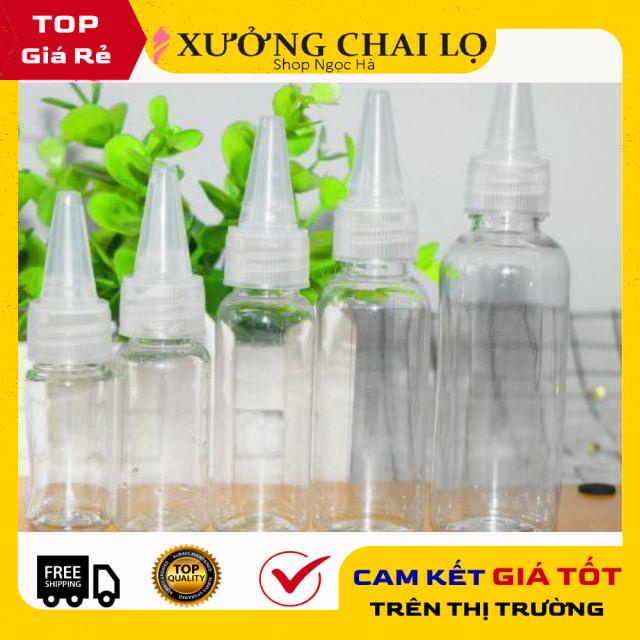 Chai Chiết Mĩ Phẩm ❤ GIÁ RẺ NHẤT ❤ [20ml,30ml] Chai nhựa pet nút nhọn chiết mỹ phẩm, phụ kiện du lịch