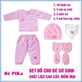 Set đồ sơ sinh 37 món loại đẹp cho bé trai, bé gái từ 0-5kg - Tặng che thóp cho bé