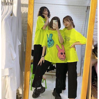 ÁO PHÔNG THỎ XANH NEON HOT - ÁO THUN QUÁI VẬT XANH CHUỐI UNISEX