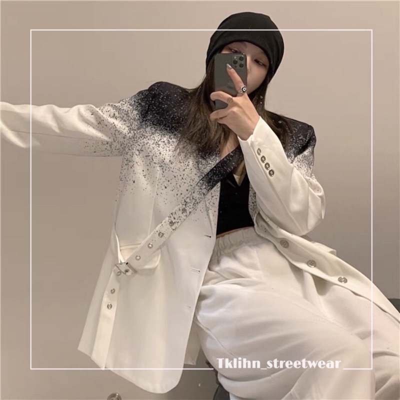 TKLIHN Áo khoác VEST ulzzang Áo khoác BLAZER ULZZANG loang màu HOT FASHION thiết kế ĐỘC LẠ cá tính 2021 KÈM 2 ẢNH THẬT | BigBuy360 - bigbuy360.vn