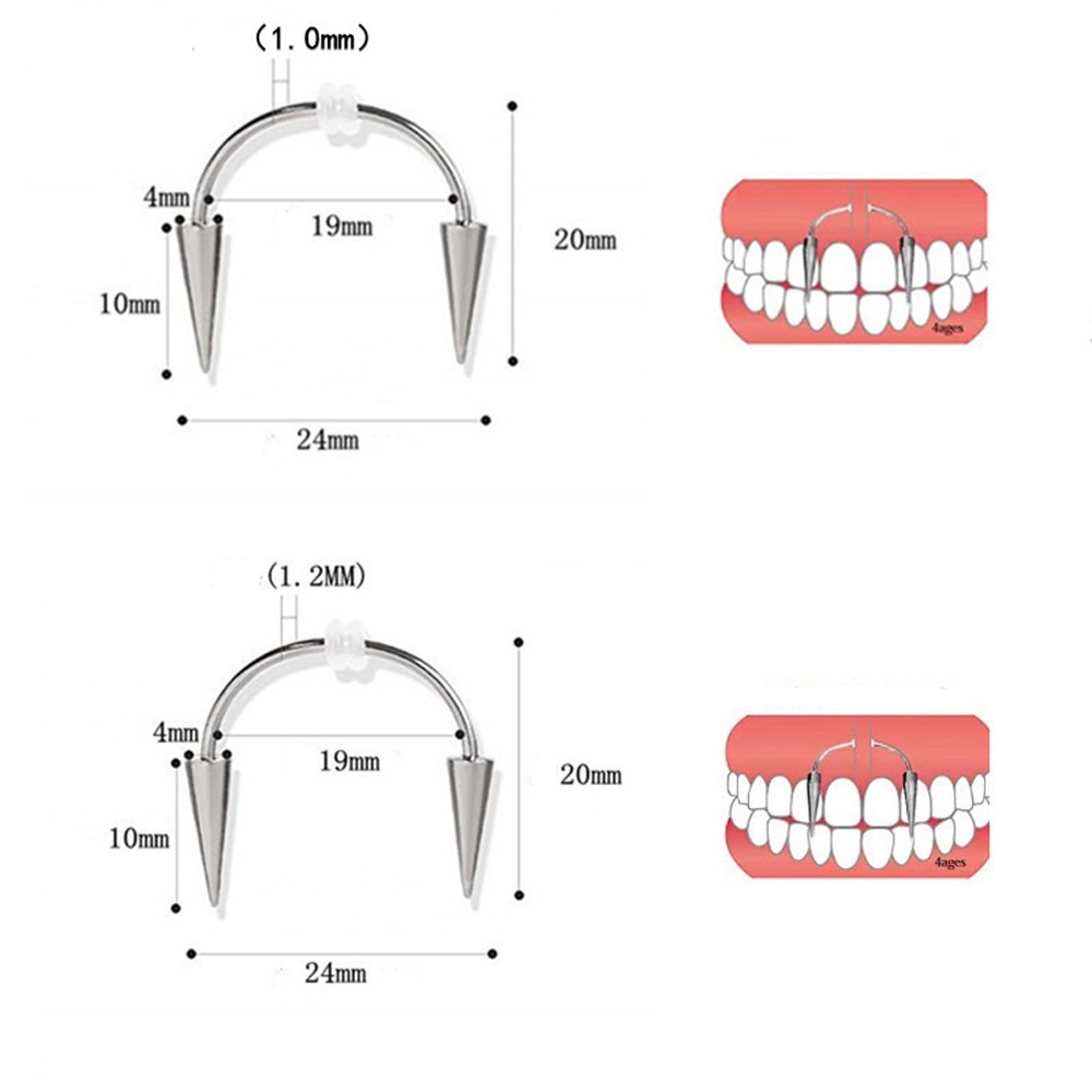 Khuyên Môi Giả Bằng Thép Không Gỉ Nhiều Màu Thời Trang