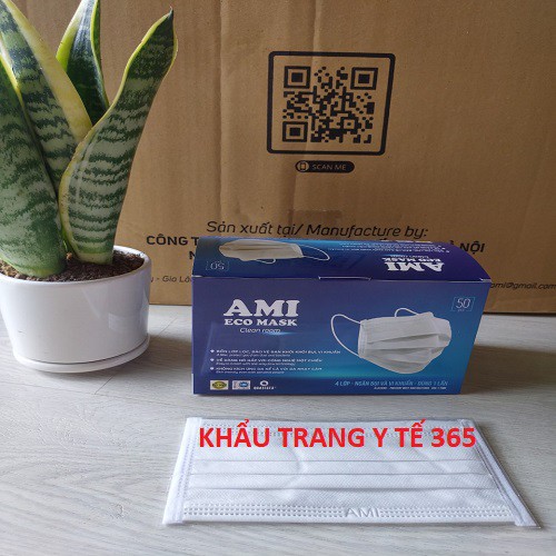 combo 4 hộp_Khẩu Trang Y Tế_mầu trắng 4 lớp AMI (50 chiếc 1 hộp 50 chiếc) 4 trắng