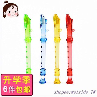 Children’s Candy Color Transparent Flute 6 Hole Mini Clarinet Baby Musical Instr