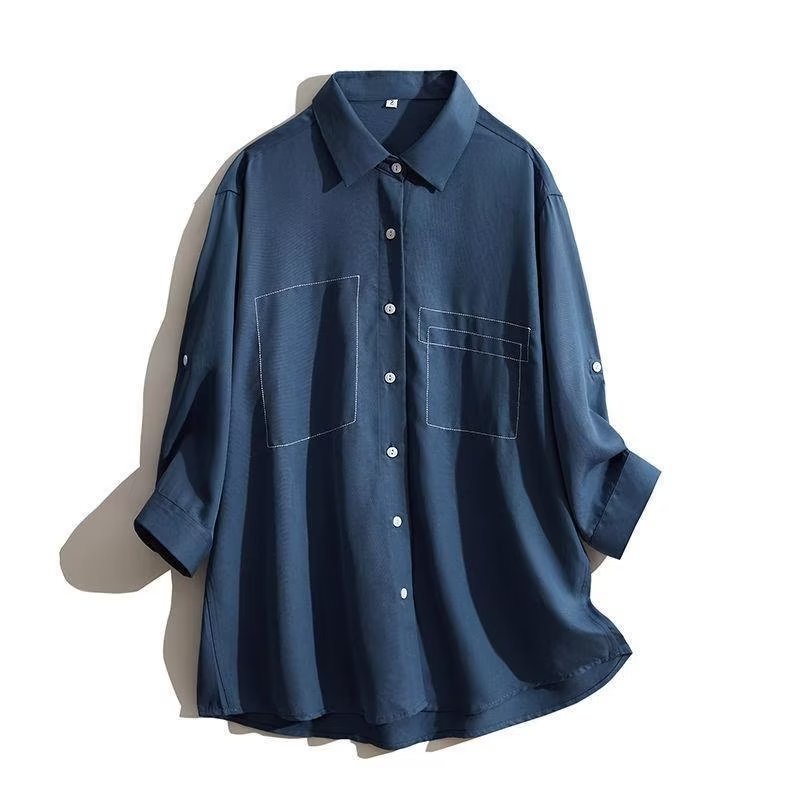 Áo Sơ Mi Mỏng Tay Ngắn Dáng Rộng Thời Trang Cho Nam Giới Có 4 Màu Size M-2XL