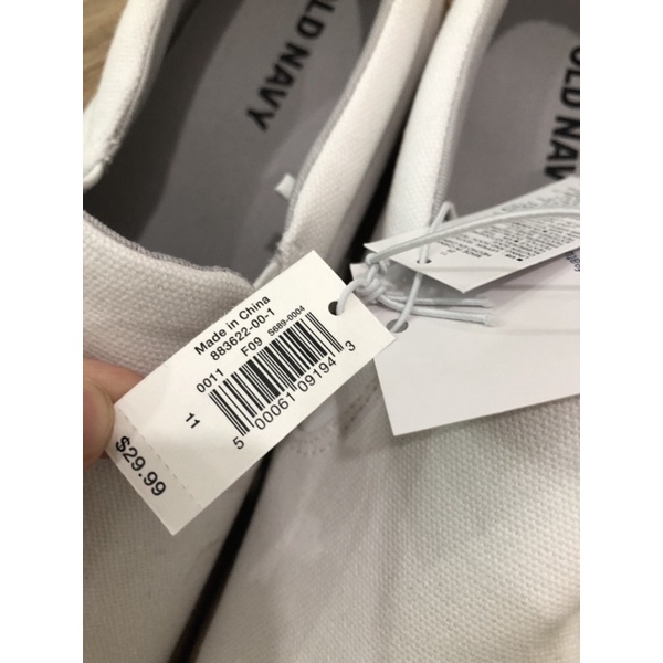 Giày oldnavy trắng nam size 11 hàng mỹ