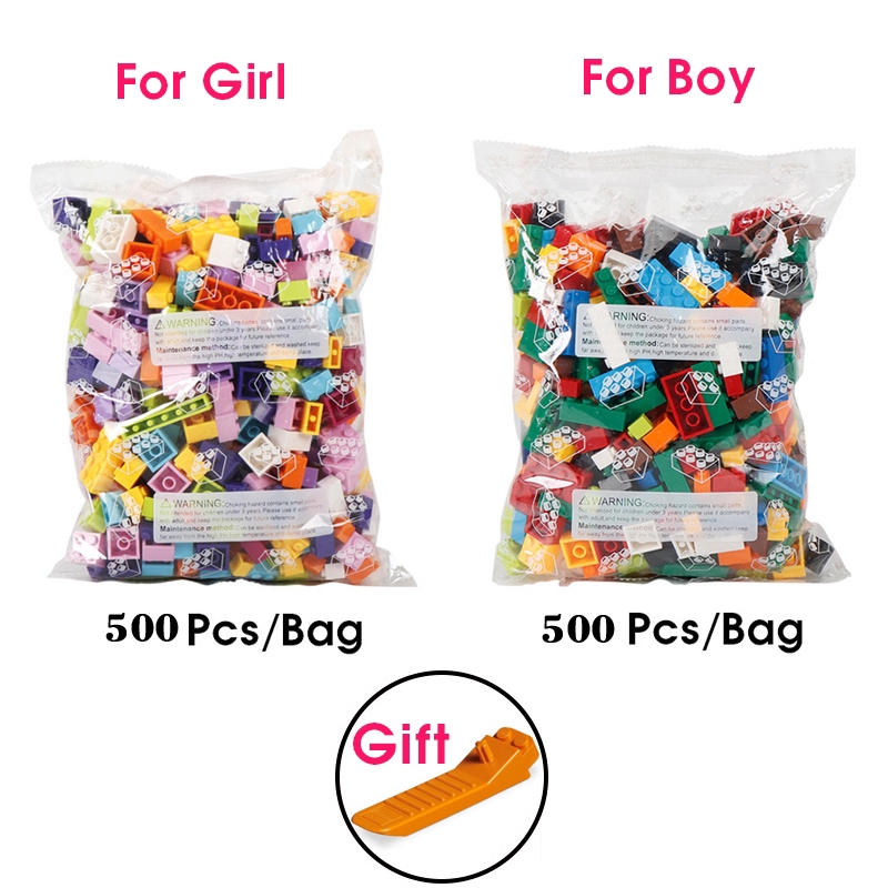 Set 500 khối lắp ráp nhiều màu sắc sáng tạo cho bé