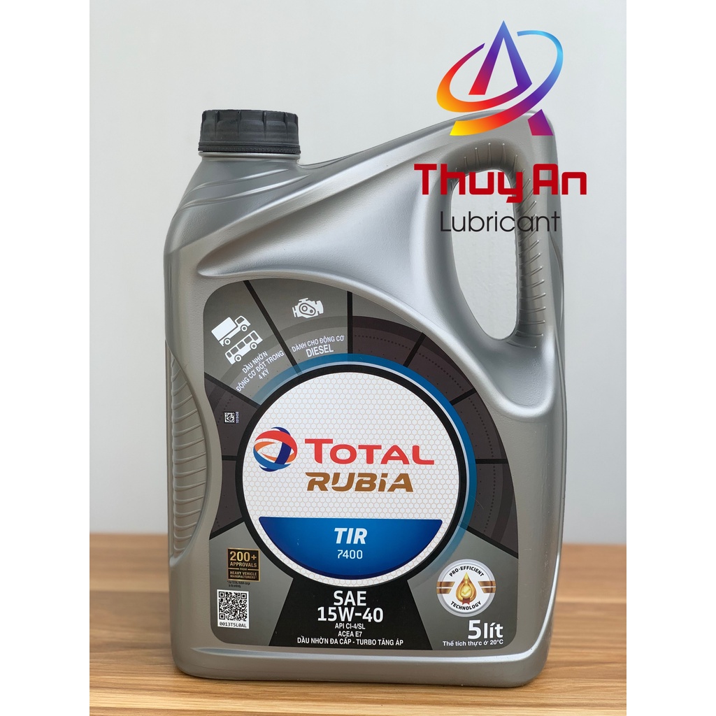 Dầu Nhớt Ôtô Total Rubia TIR 7400 15W-40 -Dầu Động Cơ Gốc Khoáng Cao Cấp Sử Dụng Đường Bộ