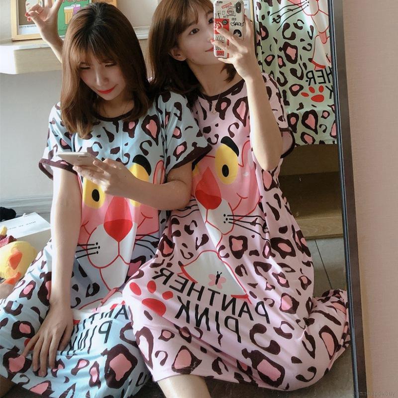 Đầm Ngủ Tay Ngắn In Họa Tiết Hoạt Hình Xinh Xắn Dành Cho Nữ | BigBuy360 - bigbuy360.vn