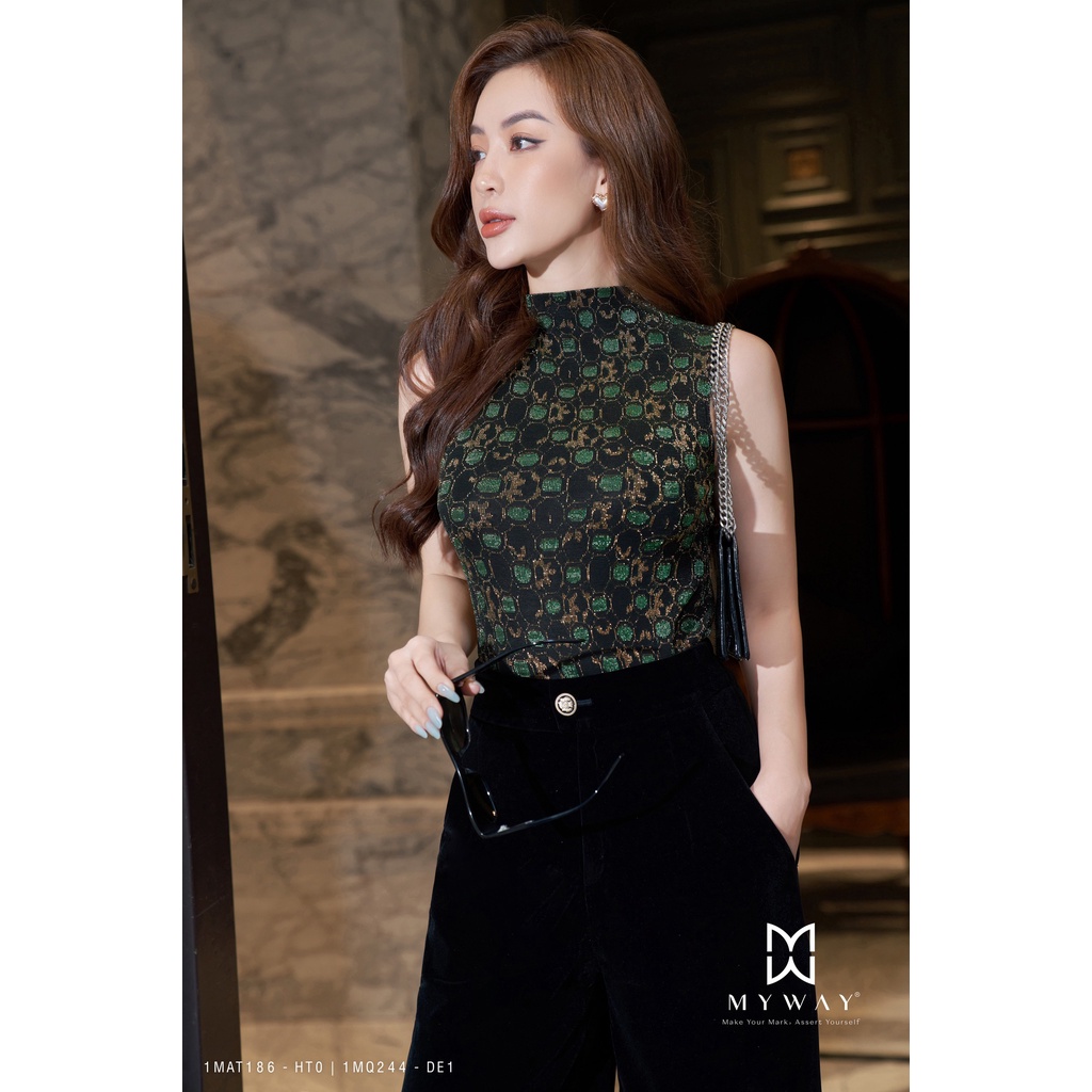 Áo Kiểu Nữ MY WAY Không Tay Mặc Trong Vest Sang Trọng 1MAT186