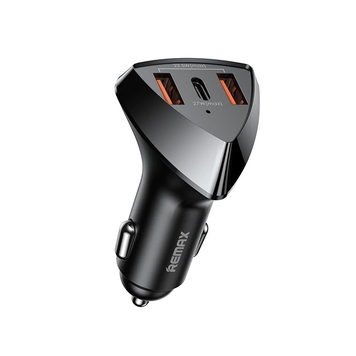 CHÍNH HÃNG  Cốc sạc nhanh xe hơi Remax RCC 323 / 322 Alien III Series 3 2 cổng USB 1 cổng USB Type C max 49.5W