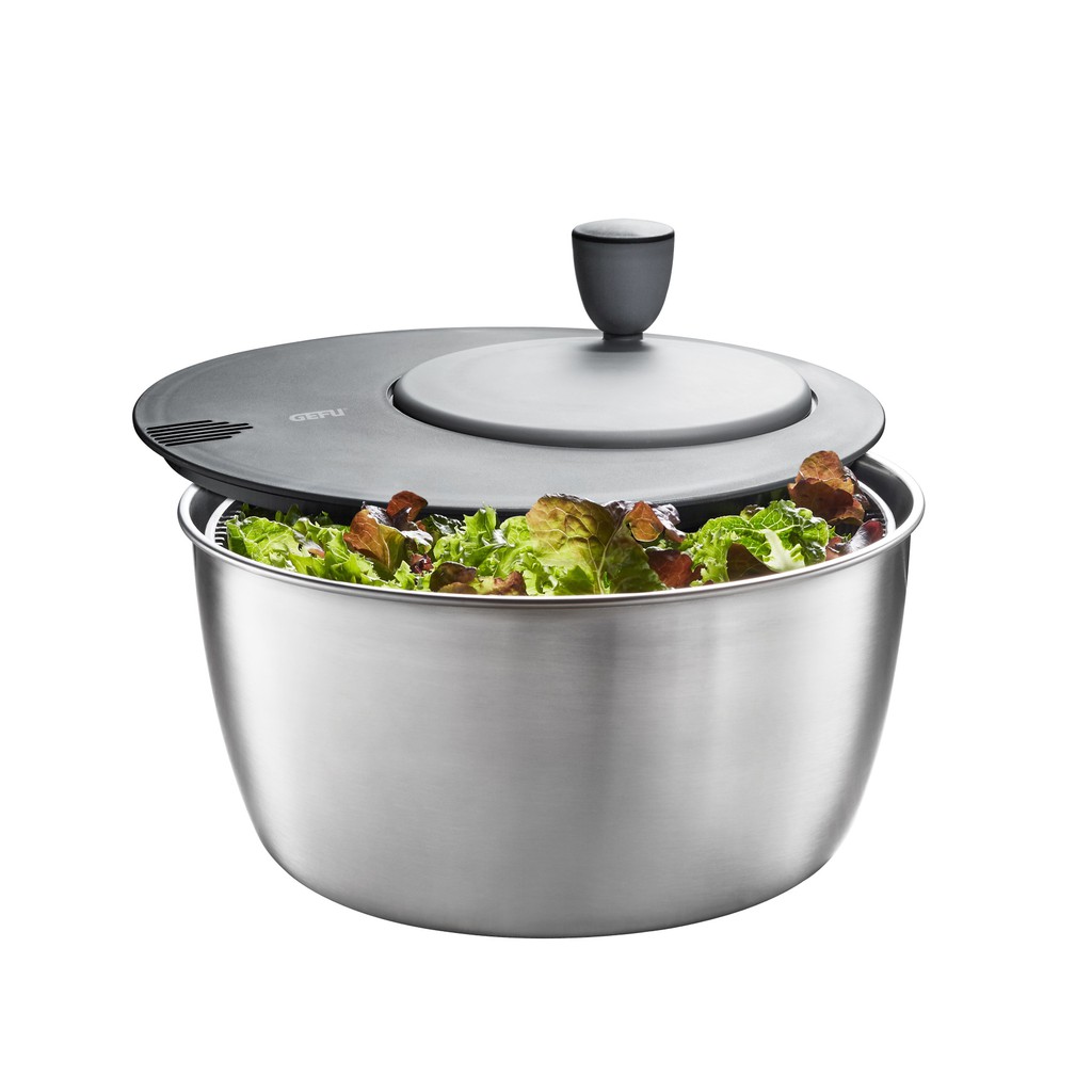 Rổ rửa, quay rau Salad tích hợp bát trộn Inox Gefu 3 in 1