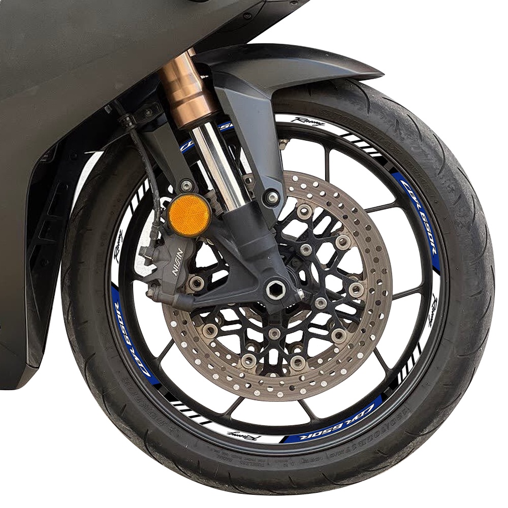 Set 2 Miếng Dán Logo Trang Trí Viền Bánh Xe Mô Tô HONDA CBR650R CBR 650R