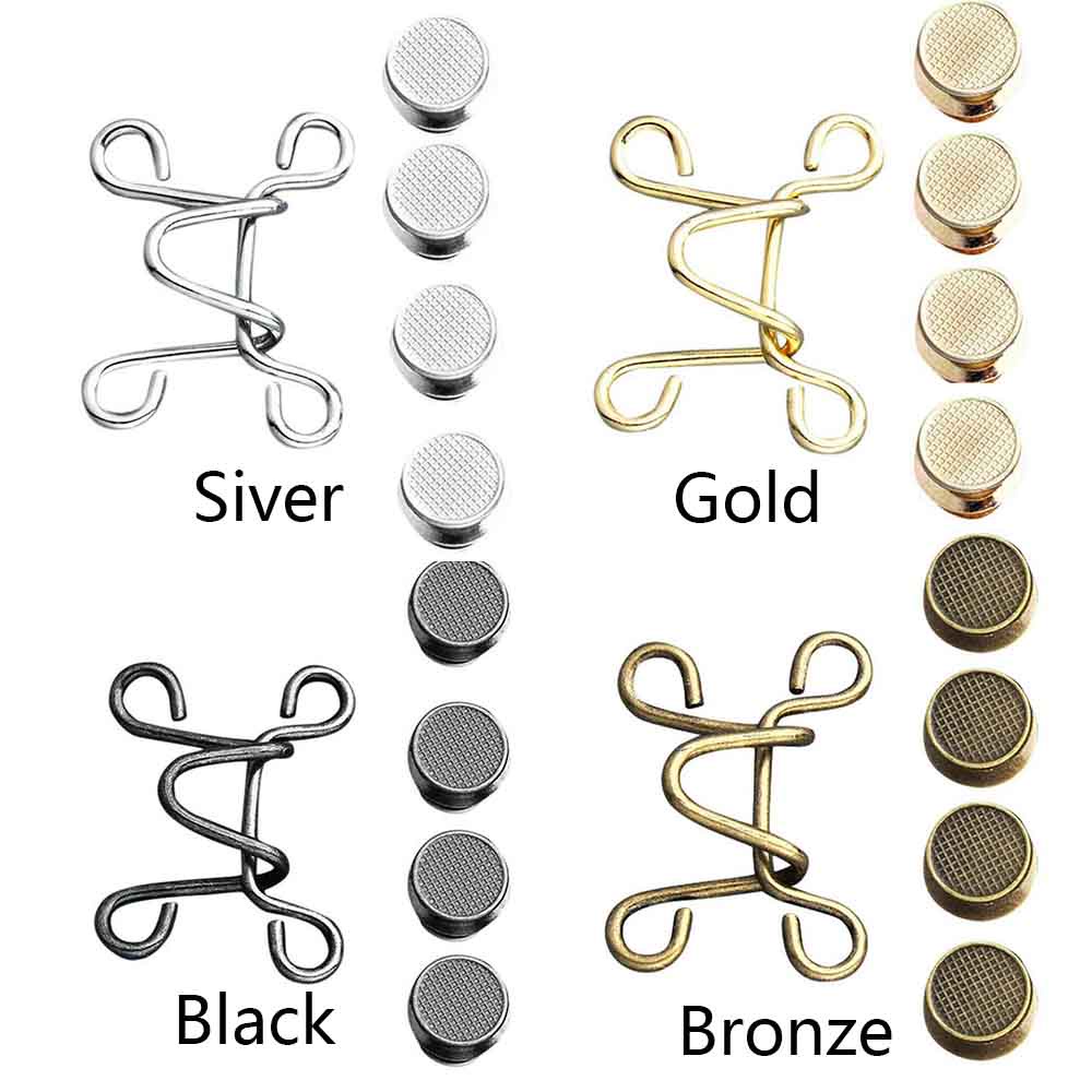 UPSTOP 27/32MM Nail-free Waist Buckle Waist Closing Artifact Adjustable Snap Button Removable Pant Clothing  Sewing/Multicolor