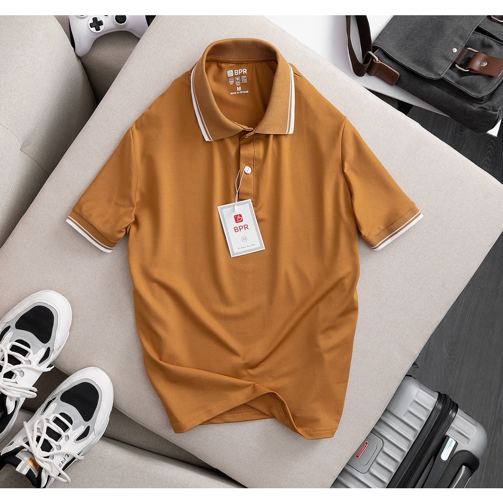 Áo thun polo nam trơn vải cotton cá sấu gai siêu mát thấm hút mồ hôi cao cấp