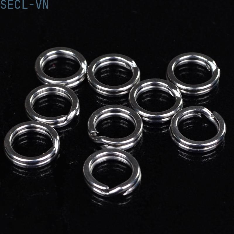 Fishing Split Ring Silver 100pcs Double Loop Snap Swivel Stainless Steel