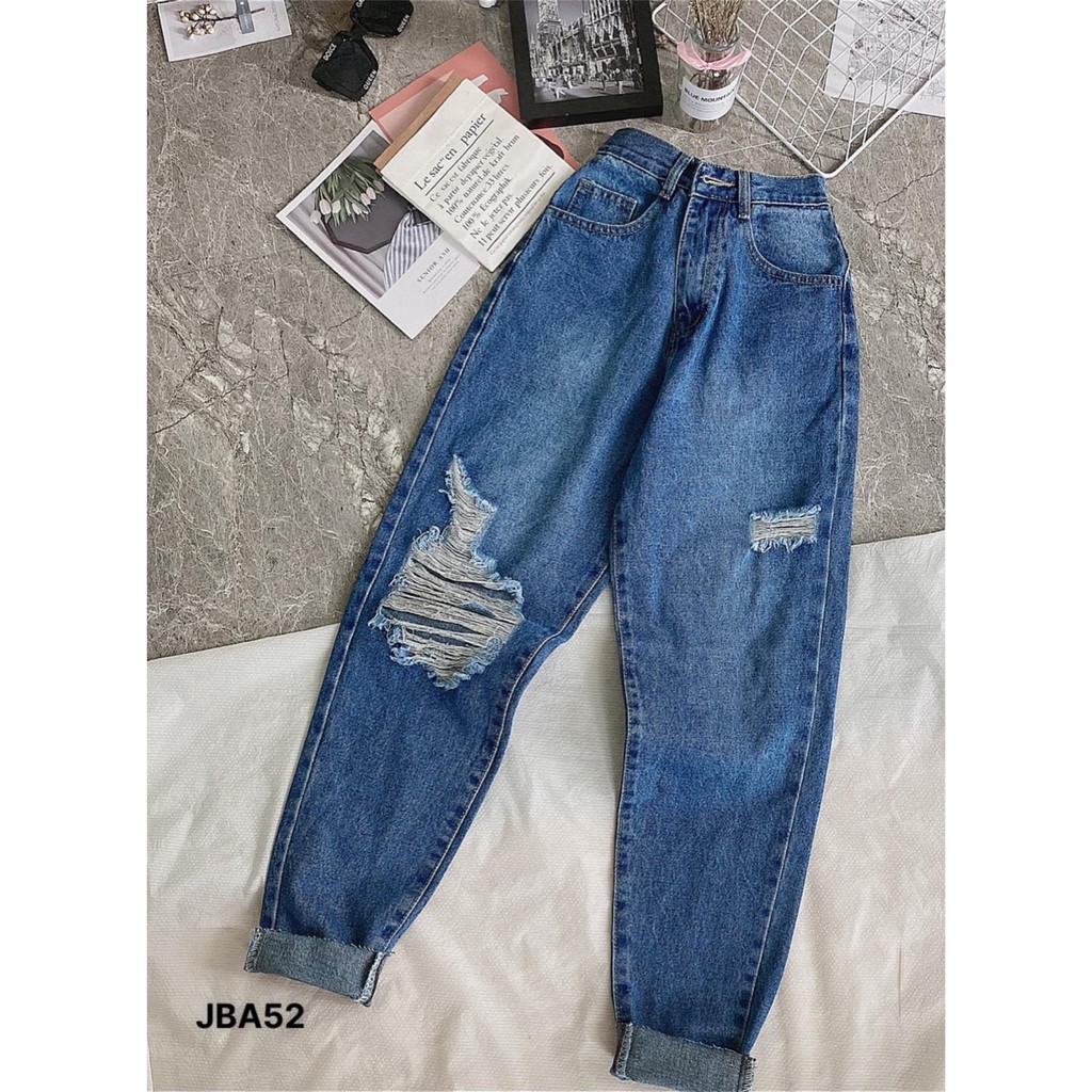 (MẪU MỚI-FREESHIP) Quần jean from thái rách tưa gối ❤️ CHIBEST_JBA52