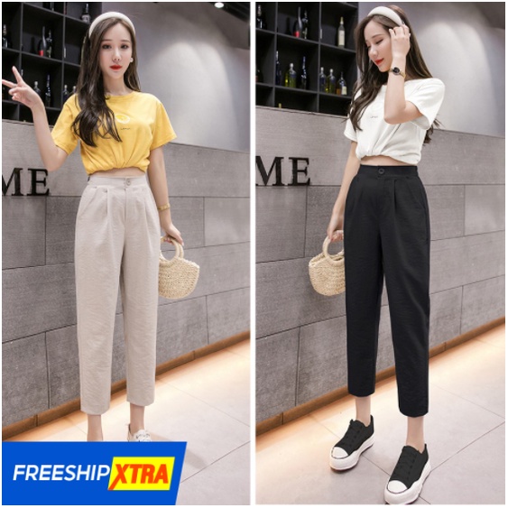 QUẦN BAGGY KHÓA THẬT CÓ CHUN SAU CHẤT ĐŨI NHẸ MÁT  THỜI TRANG BANAMO FASHION BAGGY ĐŨI KHUY TRƯỚC CHUN SAU 821