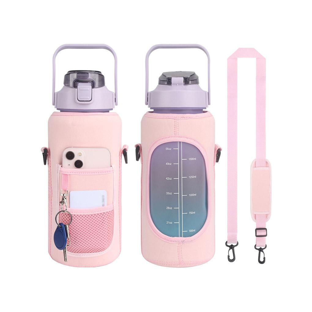 Vỏ Bọc Bình Giữ Nhiệt Màu Đen Có Dây Đeo Vai Dung Tích 2000Ml