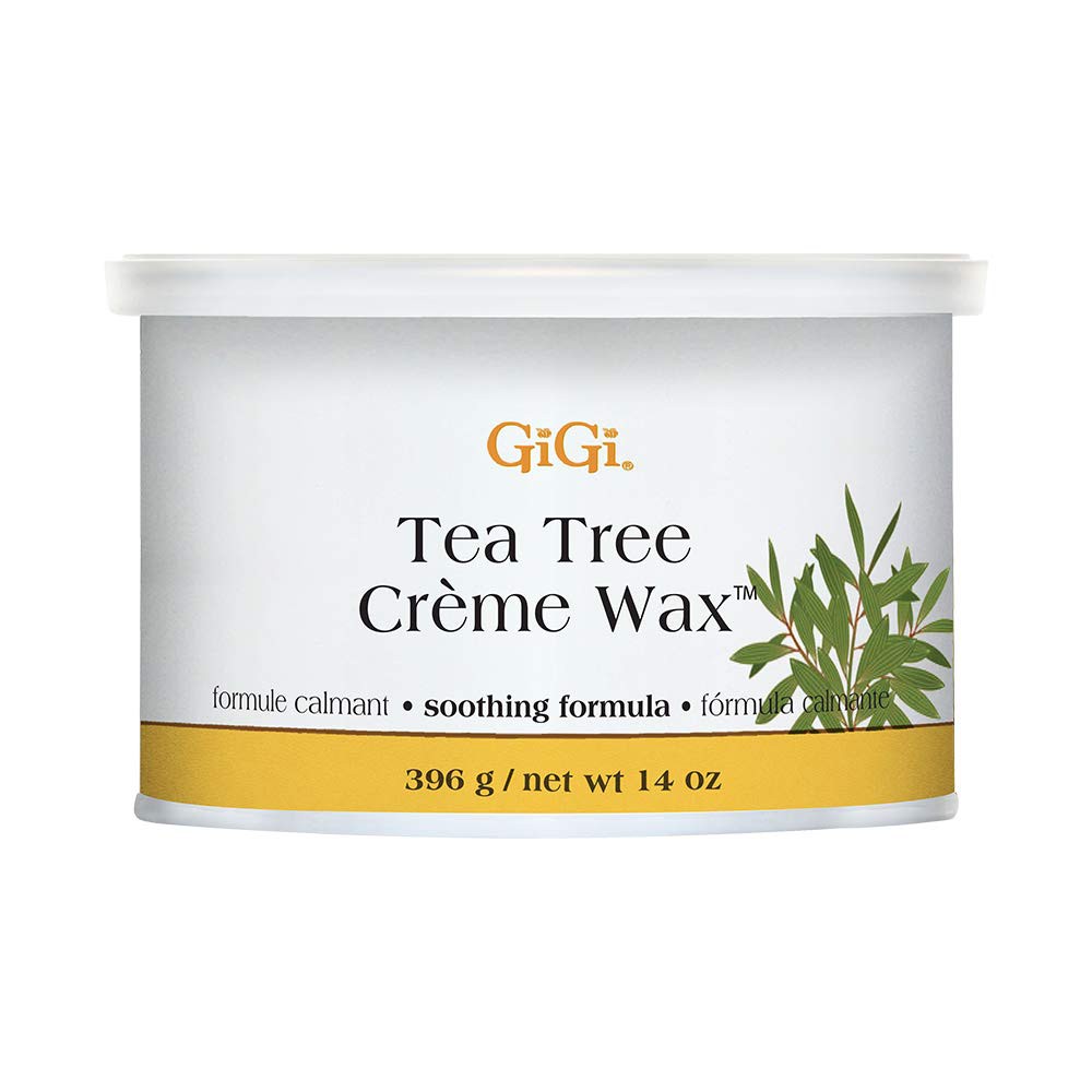 Kem Wax Tẩy Lông GiGi Tea Tree Hương Lá Trà (Tặng kèm 10Que + 100mGiấy) Tẩy Lông Sáp Wax Lông Chính Hãng GiGi