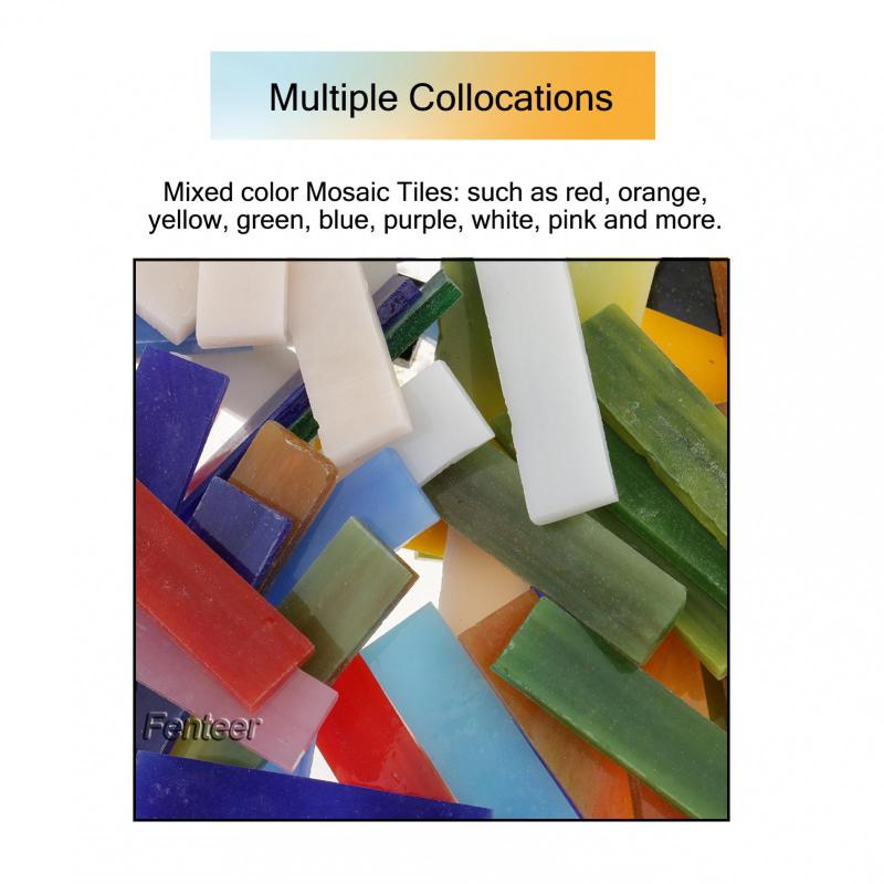 Bộ 70 Miếng Kính Chữ Nhật Nhiều Màu Kích Thước 10x40mm