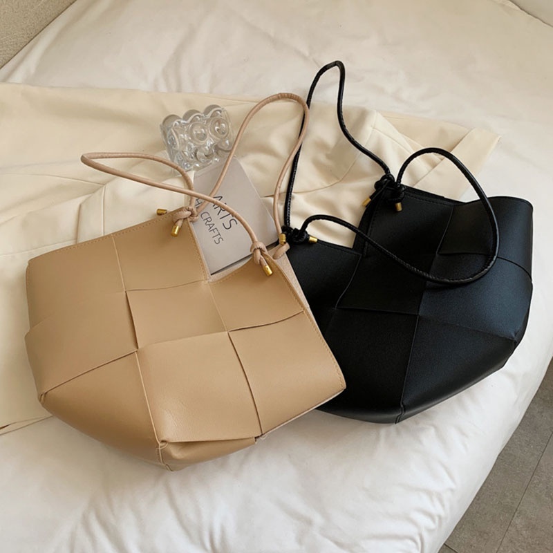 Túi tote YADOU dạng đan sức chứa lớn đeo một bên vai cho nữ