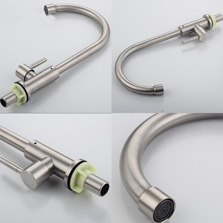 Vòi nước rửa chén lạnh Inox 304 phi ống 18mm
