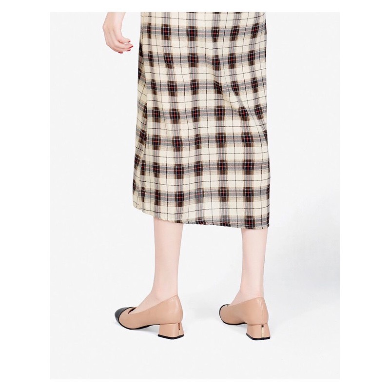 GIÀY BE PHỐI MŨI ĐEN