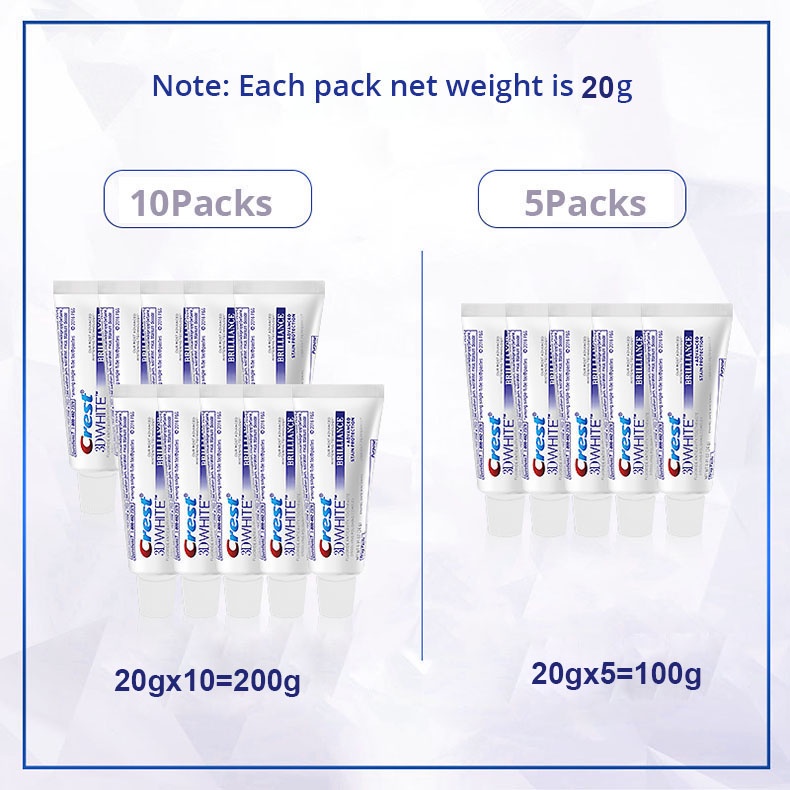 Kem đánh răng Crest 3D ORAL-B làm trắng chống lão hóa 20g