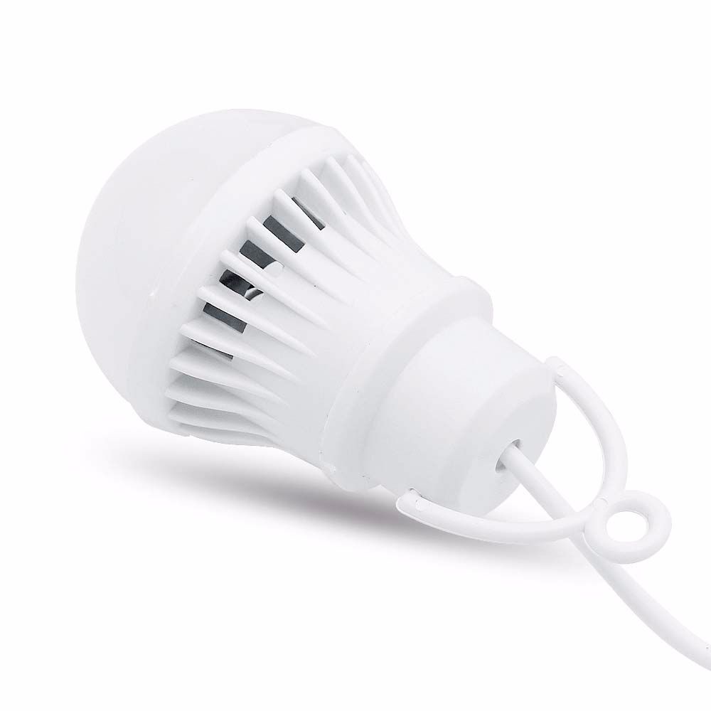 Bóng Đèn Cắm Trại 3w / 5w / 7w Cổng Usb Dài 1.2m Nhiều Màu