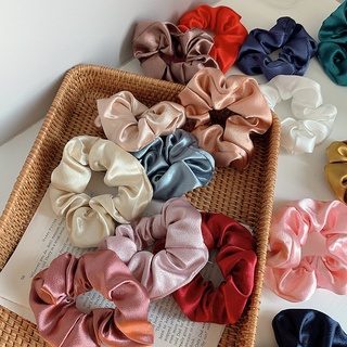 Dây buộc tóc scrunchies - vòng buộc tóc ruột gà lụa satin cao cấp cam kết giống hình -SCR satin
