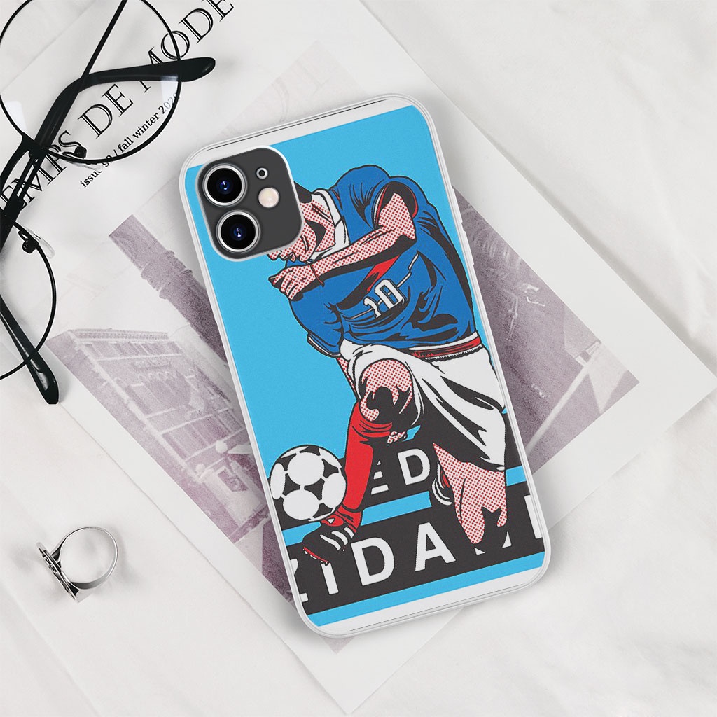 Ốp lưng zinedine zidane nhảy cao đỡ banh pro 13 11 12 promax 7 8 plus xs X Xr  FOO20221982