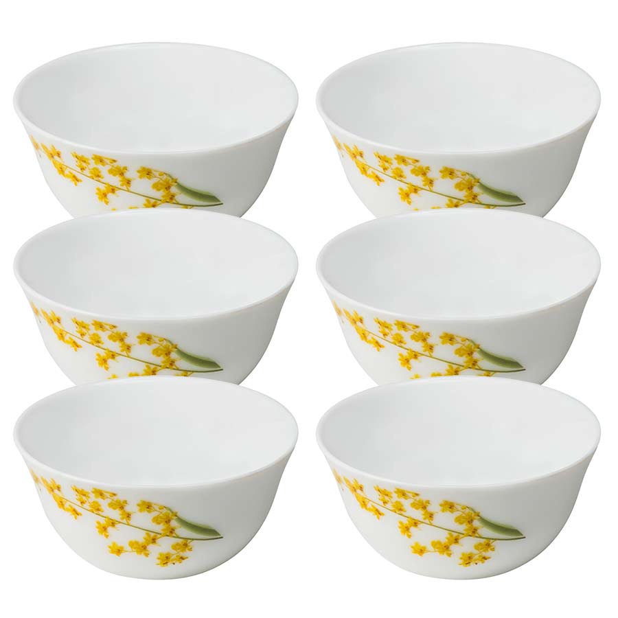 Bộ 6 chén cơm thủy tinh Diva Ivory Y.G (La Opala)