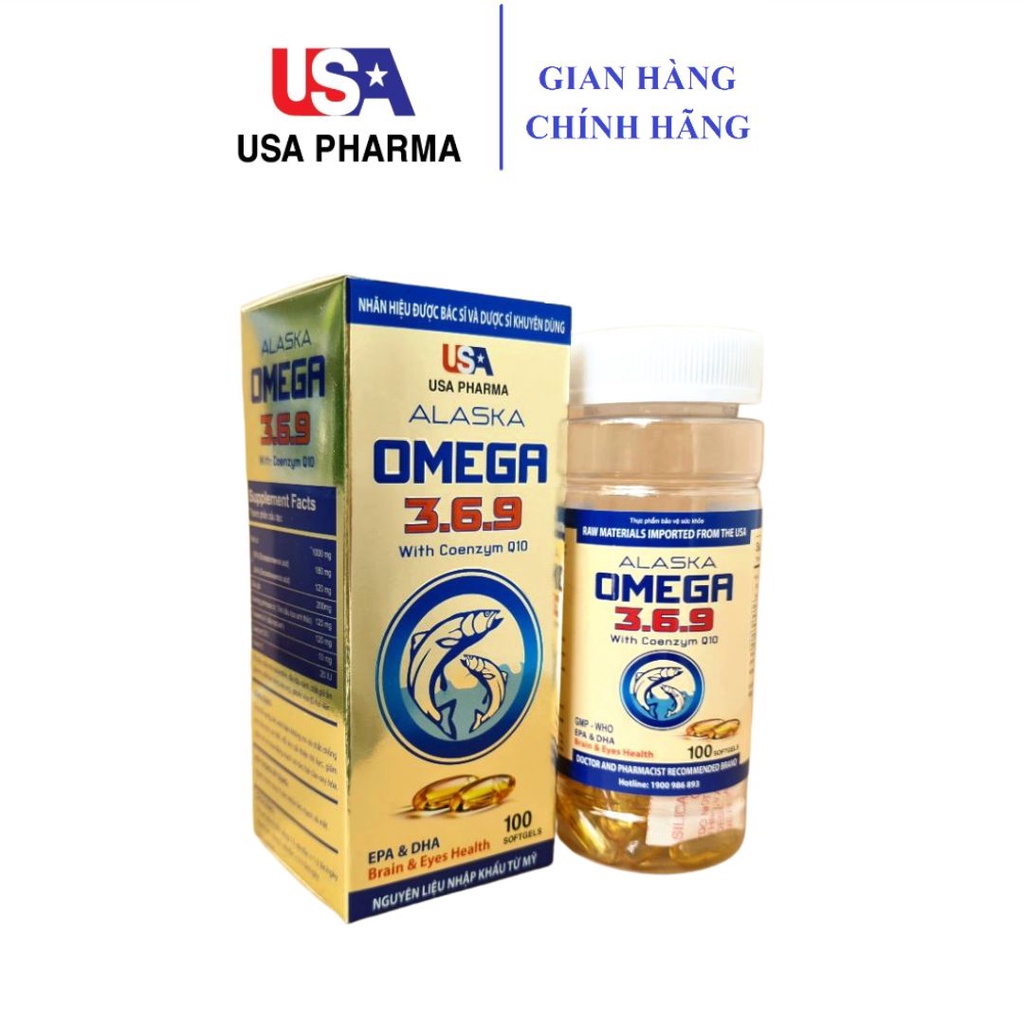 Alaska Omega 369 giúp tăng cường thị lực, giảm nguy cơ mắc bệnh tim mạch - Hộp 100 viên