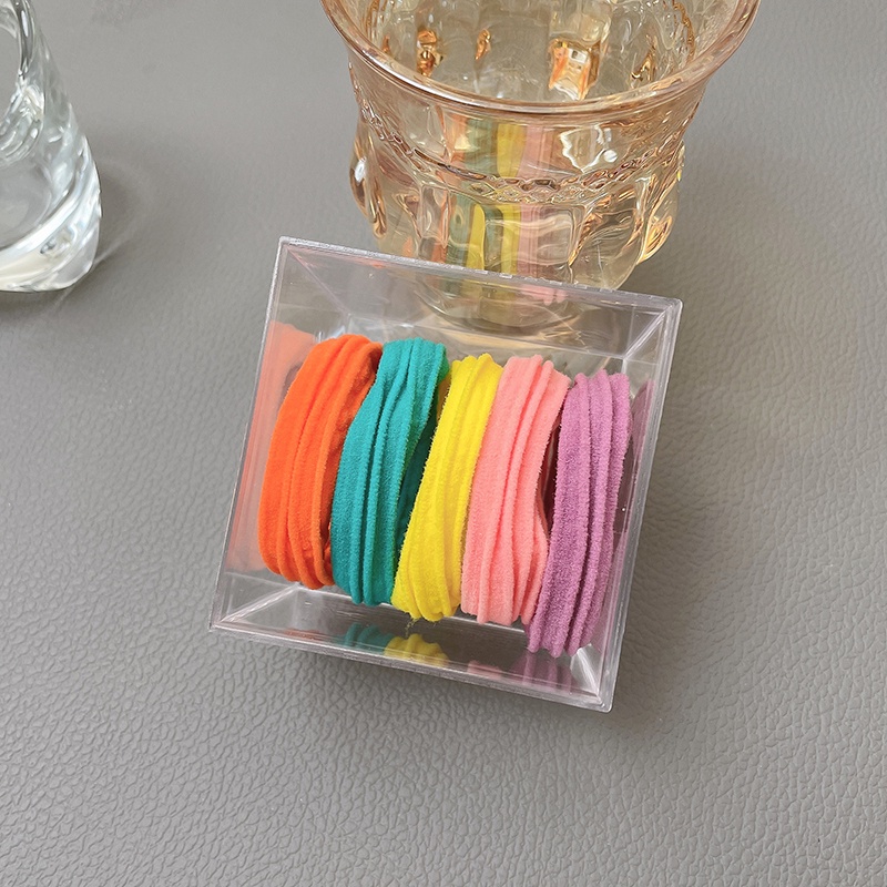 Set 5 Dây Buộc Tóc Co Giãn Cao Cấp Phong Cách Hàn Quốc Mới