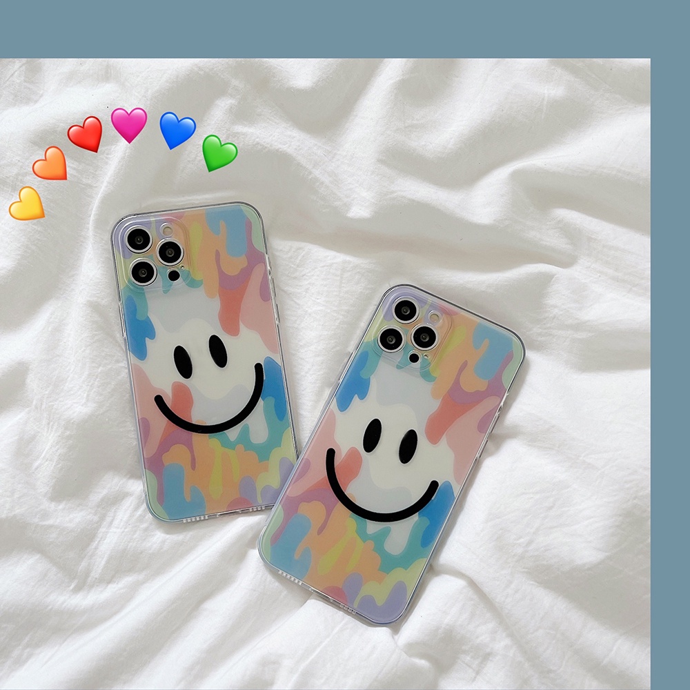 Ốp Điện Thoại TPU Mềm Họa Tiết Graffiti/Mặt Cười/Gằn Ri Thời Trang Cho iPhone 11 iPhone12 13 Pro Max 13mini Xr 7 8 Plus