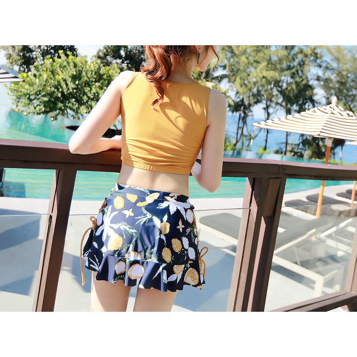 (Hàng cao cấp, có sẵn) Bikini/ đồ bơi 3 chi tiết hàng đẹp_màu Vàng