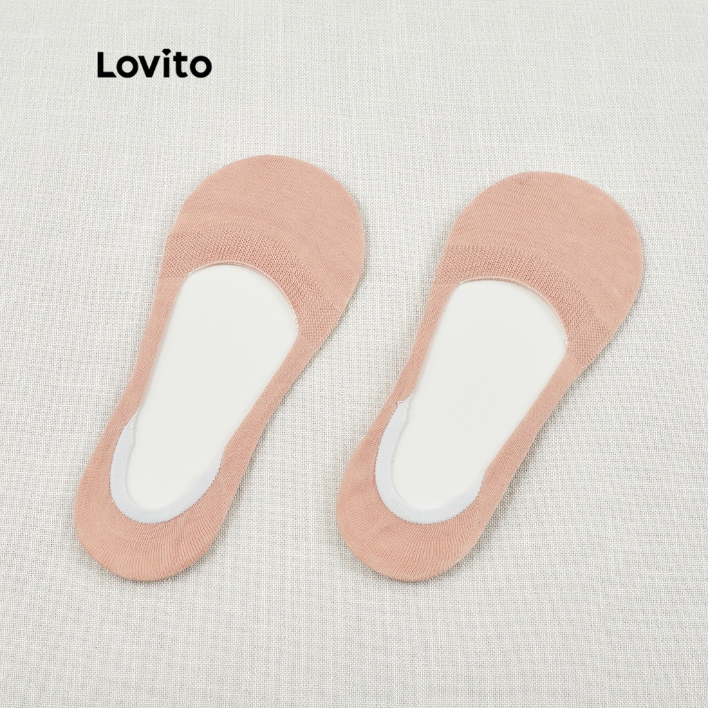 Lovito Bộ vớ vô hình trơn thường L26AD157 (Bộ 4 cặp)