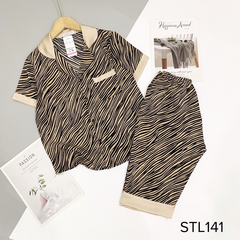 Đồ bộ lụa lửng mango, Pijama lụa lửng có cổ siêu đáng yêu ! Hình và mẫu chụp là ẢNH THẬT 100%