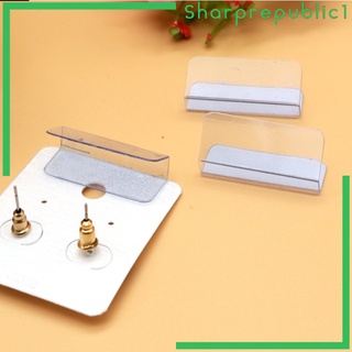 [Sharprepublic1] 100 Bộ điều hợp thẻ bông tai tự dính Clear Lip Tab treo