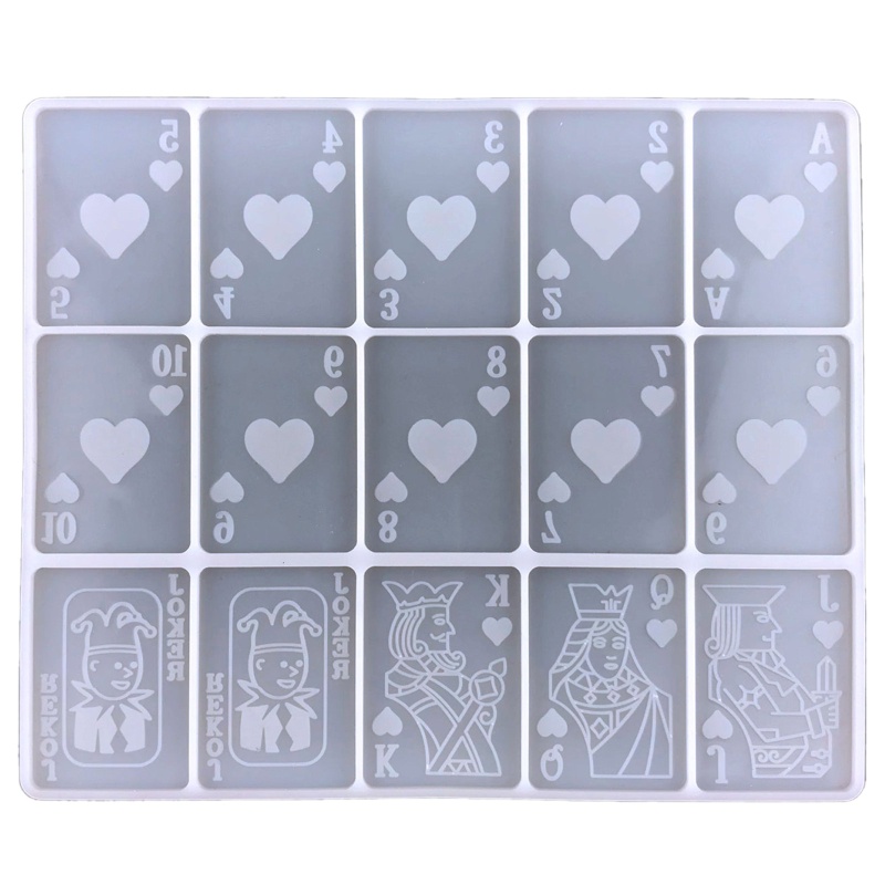 Khuôn Silicon Làm Thẻ Trò Chơi Epoxy DIY Kích Thước Lớn Để Làm Trang Sức