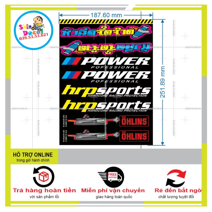 LOGO STICKER DÁN PHUỘC M1 - SHINDECAL2